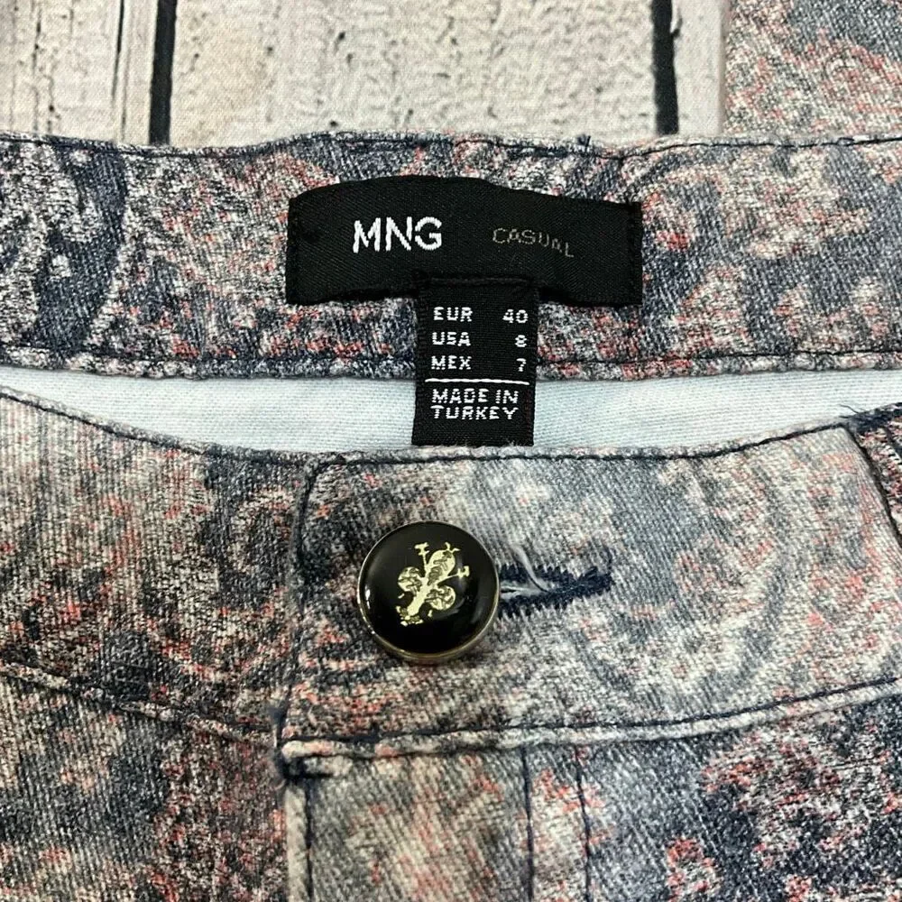 MANGO MNG Paisley Print Skinny Jeans
